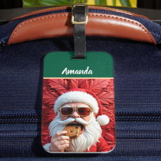 Cool Santa Claus Luggage Tag