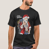 Cool Santa Claus Wearing Glasses Smoking Cigars