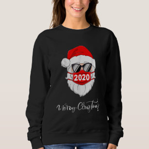 Cool Santa Claus With Mouth Guard Mask And Sunglas Sweatshirt