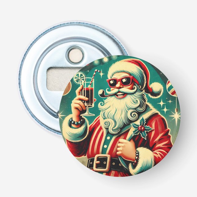 Cool Santa Funny Christmas  Bottle Opener (Front)