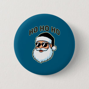 Cool Santa In Black Hat Sungles Graphic 2  6 Cm Round Badge