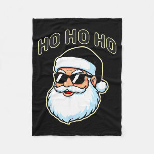Cool Santa In Black Hat Sungles Graphic 2  Fleece Blanket