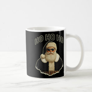 Cool Santa In Black Hat Sungles Graphic Coffee Mug