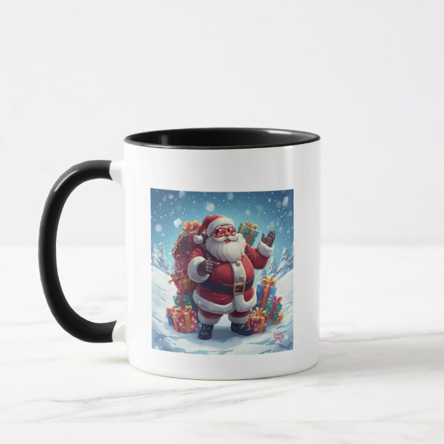 Cool Santa Mug – Festive Fun with Holiday Vibes (Left)