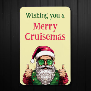 Cool Santa Wishing You A Merry Cruisemas Magnet