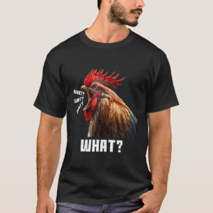 Cool  Sarcastic Angry Rooster Screaming Graphic De T-Shirt