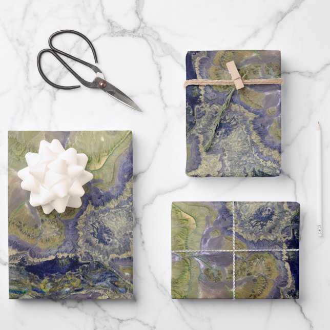 Cool Satellite Colour Image Wrapping Paper Sheet (Front)