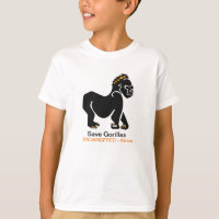 Cool Save GORILLAS -Endangered animal graphic