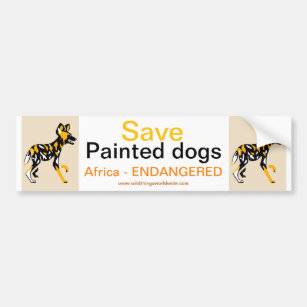 Cool Save painted dogs - bumper sticker