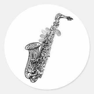 Cool saxophone sticker