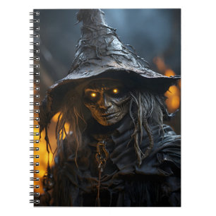 Cool Scary Halloween Witch Awesome Illustration Notebook