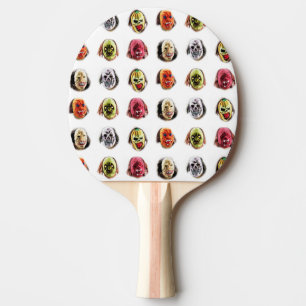 Cool Scary Mask Pattern Ping Pong Paddle