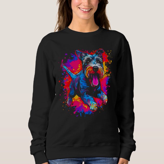 Cool Schnauzer Dog Sweatshirt (Front)