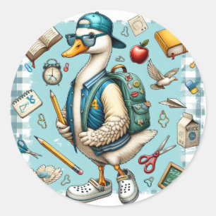 Cool School Duck back to school Stickers