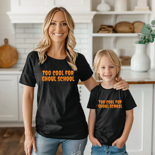 Cool school halloween teachert orange typography T-Shirt