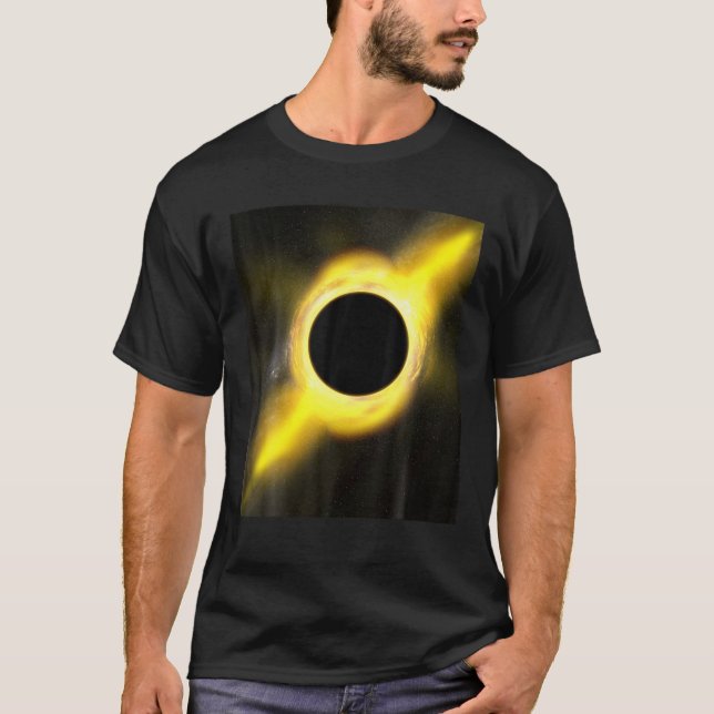 Cool Science Geek T Black Hole T-Shirt (Front)