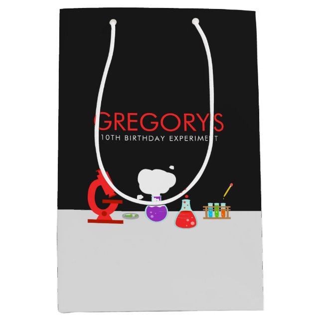 Cool Science Party Medium Gift Bag (Front)