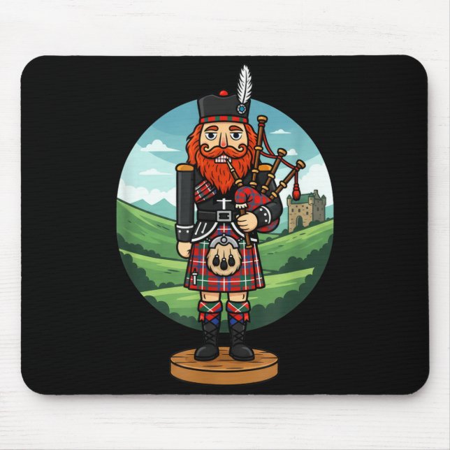 Cool Scottish Nutcracker Bagpes  Mouse Pad (Front)