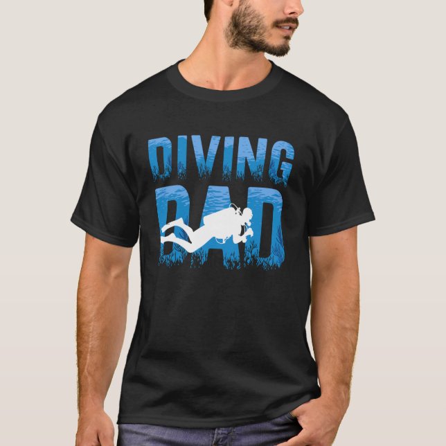 Cool Scuba Diving Art For Dad Father Men Ocean Scu T-Shirt (Front)
