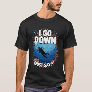 Cool Scuba Diving Art for Men Dad Father Ocean Scu T-Shirt