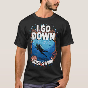 Cool Scuba Diving Art For Men Dad Father Ocean Scu T-Shirt