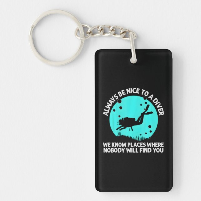 Cool Scuba Diving For Scuba Diver Underwater Key Ring (Front)