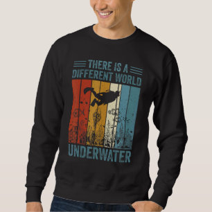 Cool Scuba Diving In Super Vintage Style Sweatshirt