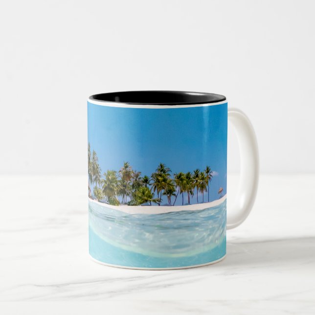Cool Sea Animals Two-Tone Coffee Mug (Front Right)