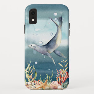 Cool Sea Lion Aquatic Underwater Scene iPhone XR Case