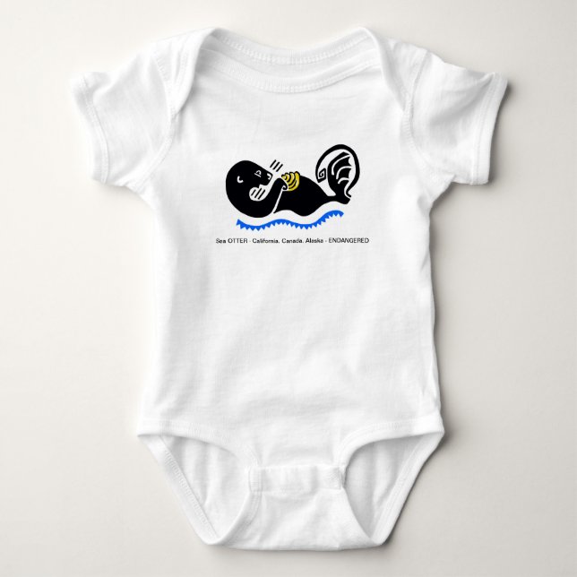 Cool Sea OTTER - Conservation Baby Bodysuit (Front)