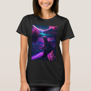 Cool Sea Otter Synthwave Wandering Otter T-Shirt