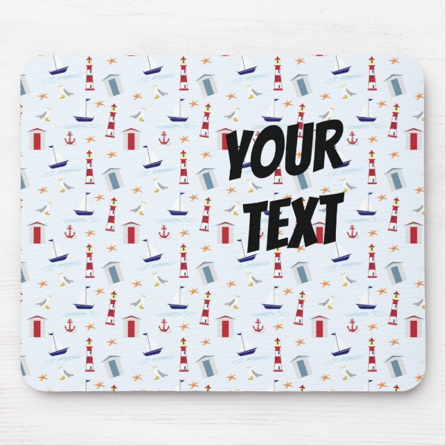Cool Sea Symbols Mouse Pad (Front)