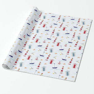 Cool Sea Symbols Wrapping Paper