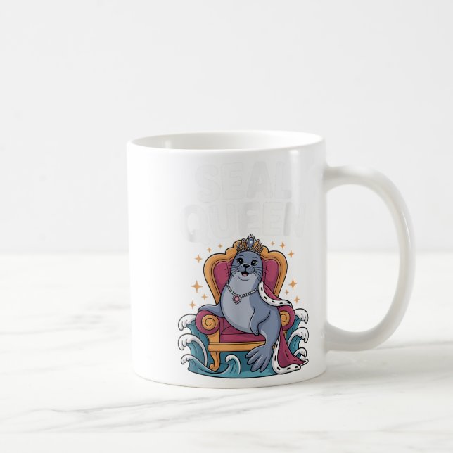 Cool Seal Art For Women Girls Mum Sea Lion Animal  Coffee Mug (Right)