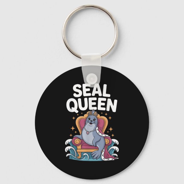 Cool Seal Art For Women Girls Mum Sea Lion Animal  Key Ring (Front)