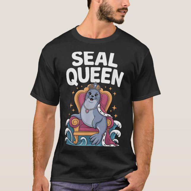 Cool Seal Art For Women Girls Mum Sea Lion Animal  T-Shirt (Front)
