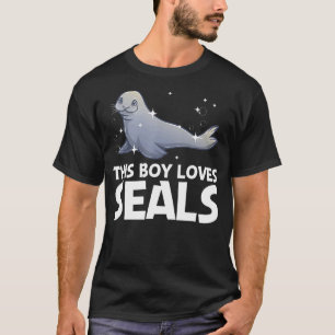 Cool Seal For Boys Kids Sea Lion Animal  Harp Seal T-Shirt
