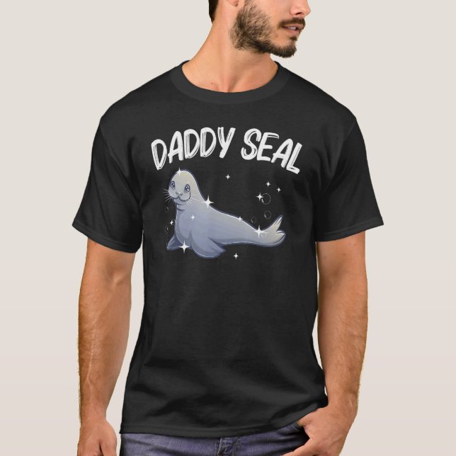 Cool Seal For Men Dad Sea Lion Animal  Harp Seals  T-Shirt (Front)