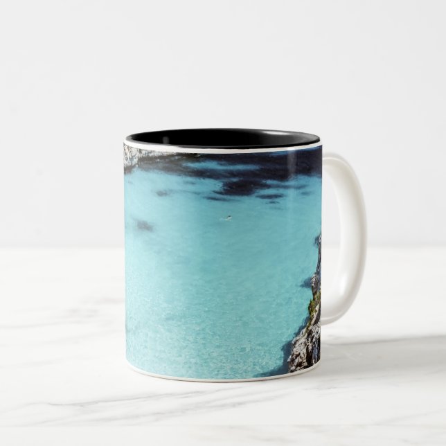 Cool Seascape Two-Tone Coffee Mug (Front Right)