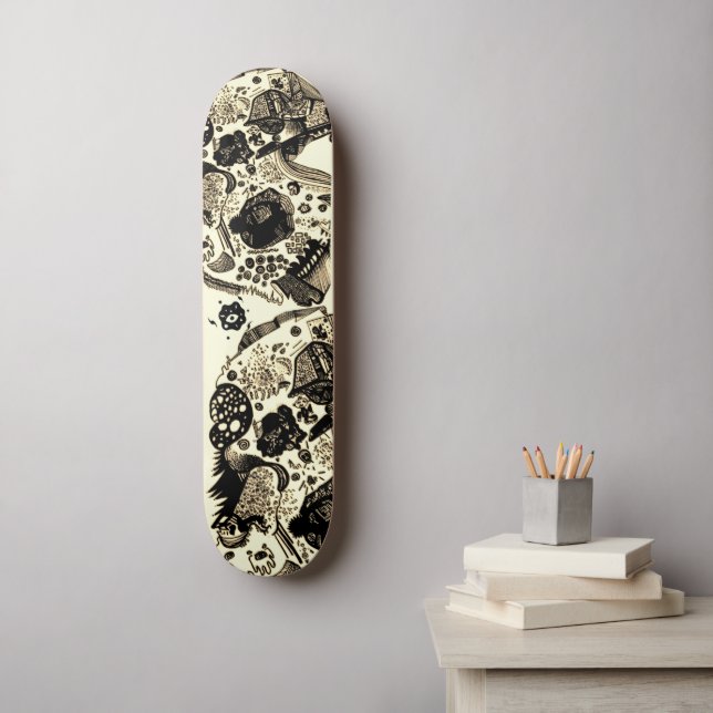 Cool Sepia Black Skateboard (Wall Art)