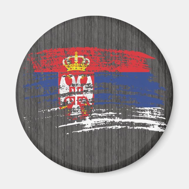 Cool Serbian flag design Magnet (Front)