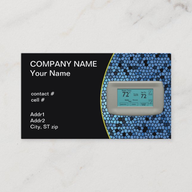 cool setting thermostat business card (Front)