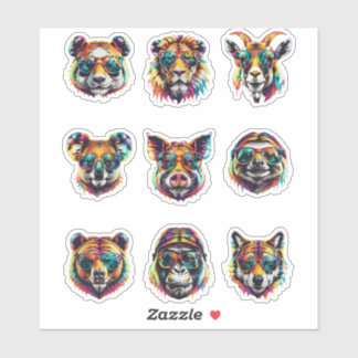 Cool Shades Animal Squad Sticker Sheet