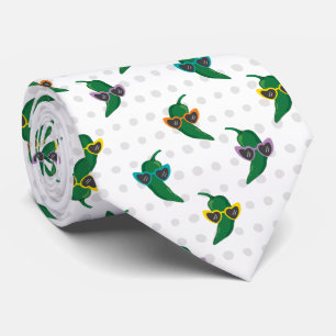 Cool Shades Green Chile Pattern Tie