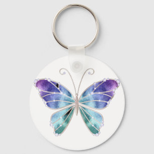 Cool Shades Rainbow Wings Butterfly Key Ring