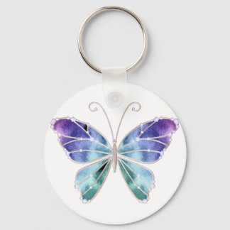 Cool Shades Rainbow Wings Butterfly Key Ring