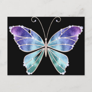 Cool Shades Rainbow Wings Butterfly Postcard
