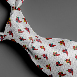 Cool Shades Red Chile Pattern Tie