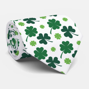 cool shamrocks and clovers tiled pattern tie