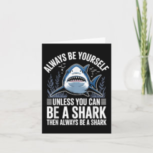 Cool Shark Art For Men Women Great White Hammerhea Card